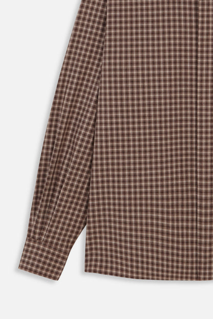 CAMISAS MANOLO BROWN/CAMEL CHECKS CAMPO SHIRT ディテール 26010201