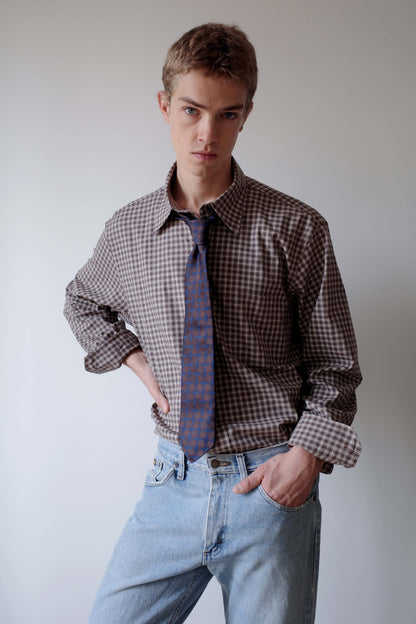 CAMISAS MANOLO BROWN/CAMEL CHECKS CAMPO SHIRT 着用イメージ 26010201