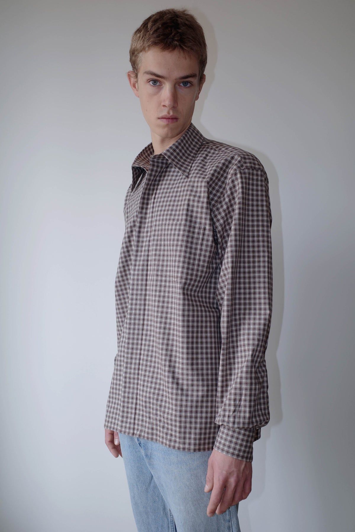 CAMISAS MANOLO BROWN/CAMEL CHECKS CAMPO SHIRT 着用イメージ 26010201
