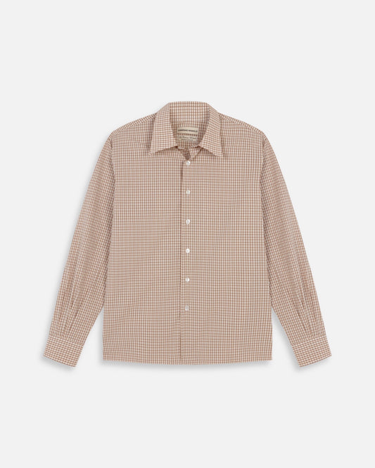 CAMISAS MANOLO BEIGE/CAMEL CHECKS CAMISA SHIRT 商品全体 26020502