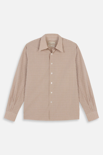 CAMISAS MANOLO BEIGE/CAMEL CHECKS CAMISA SHIRT 商品全体 26020502