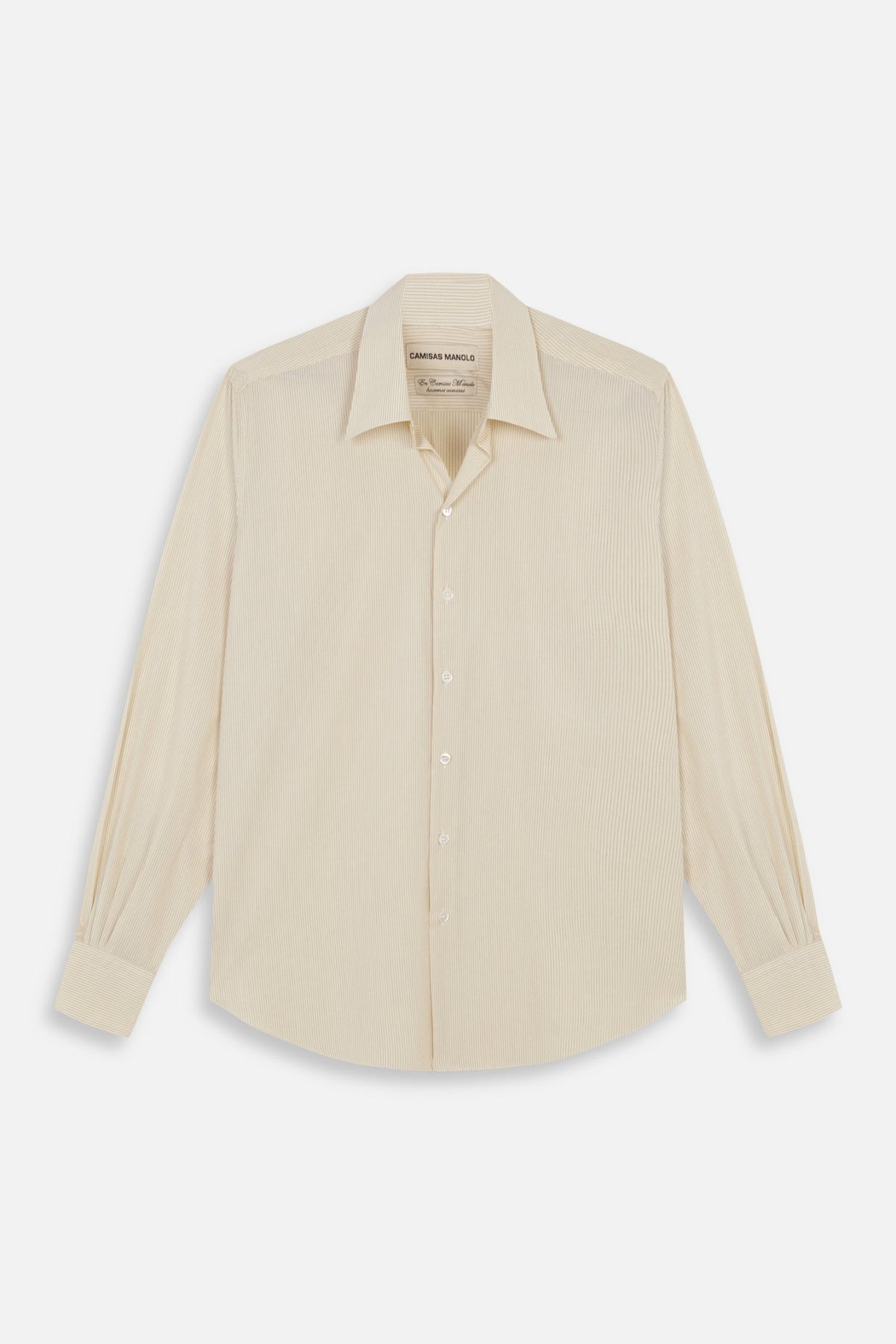 CAMISAS MANOLO PALE YELLOW BLACK STRIPES NORMAL SHIRT 商品全体 26020611