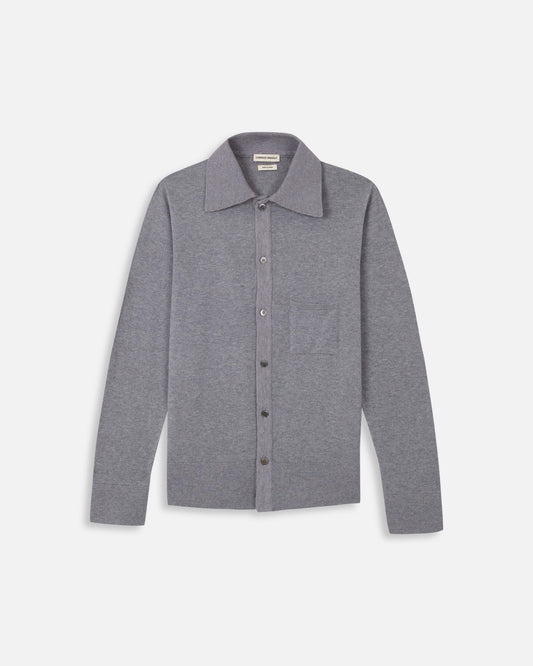 CAMISAS MANOLO LIGHT GREY KNITTED SHIRT 商品全体 26023001