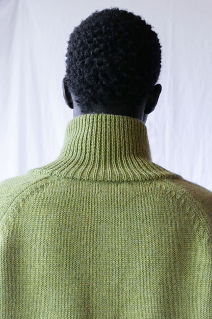 CAMISAS MANOLO AVOCADO GREEN KNITTED JACKET 着用イメージ 26024102