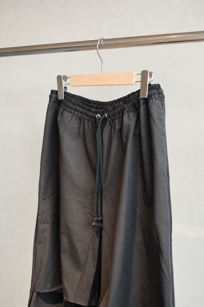 Baserange Uro Pants Black PAUR-CO-AW26 ウエスト・ドローコード詳細